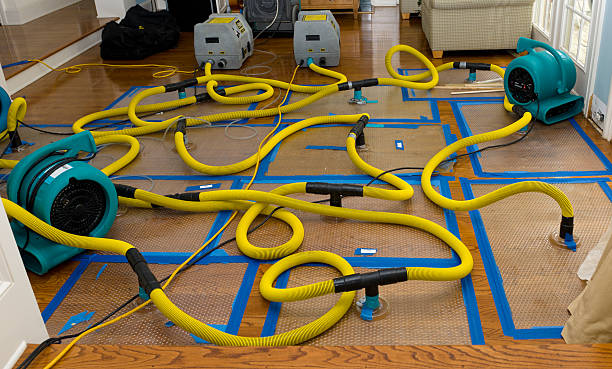 Professional Flood Damage Restoration technician working in Valley Falls, NY